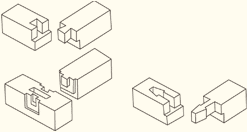 在来手加工による各種の仕口・継手